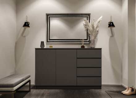 Комод Мори МК 1600.1/2 графит 