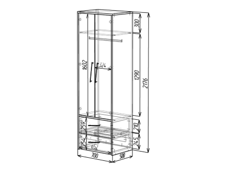 Шкаф для одежды Подиум 