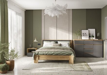 Модульная спальня Хелен, Графит (Комплект 2) 