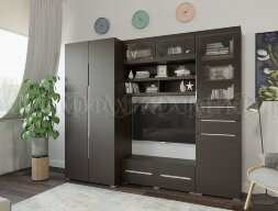 Шкаф-пенал со стеклом средний ШК-006 Эколь