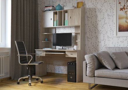 Стол компьютерный Бета, сонома   