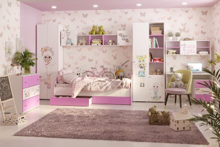 Полки навесные 3 шт с фотопечатью Аннет 