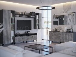 Тумба навесная №2 Оливия, мрамор глянец