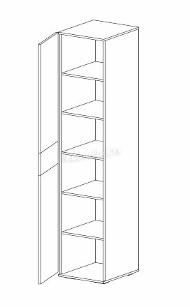 Пенал Бьянка, Сонома/Графит 