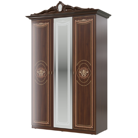 Шкаф 3-х дверный СГ-01 Грация, Орех 