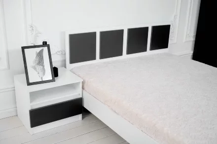 Кровать Парус, белый/Графит 