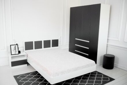 Кровать Парус, белый/Графит 